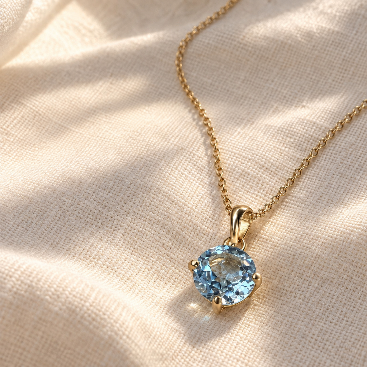Azure Blue Topaz Necklace