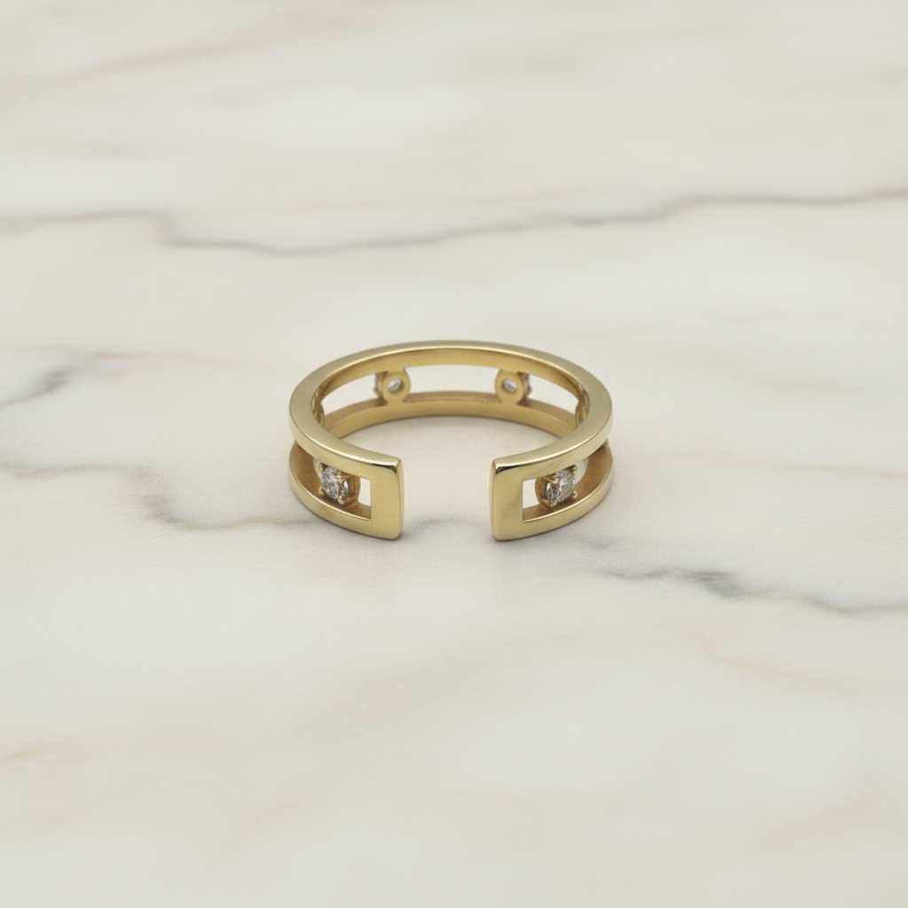 Ring marble flat lay