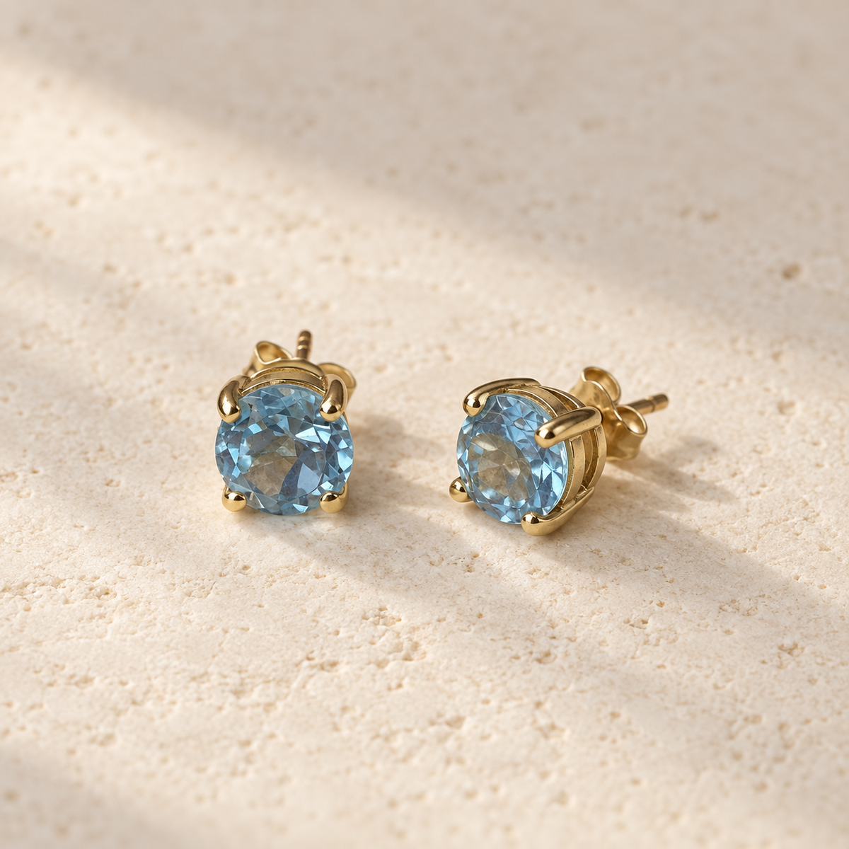 Azure Blue Topaz Studs