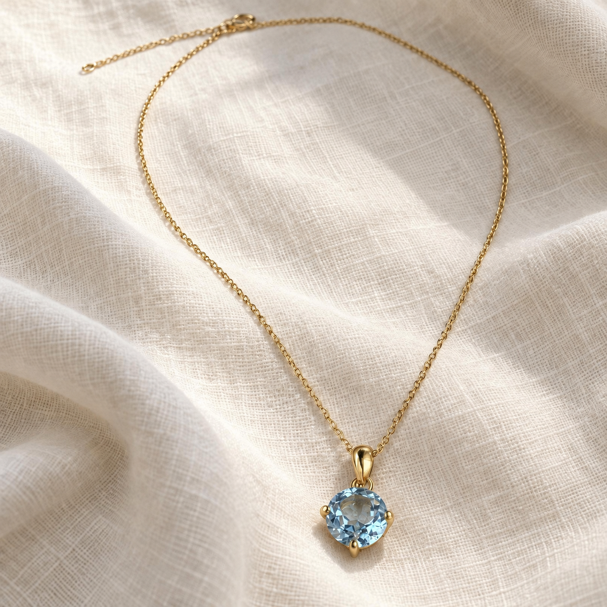 Azure Blue Topaz Necklace