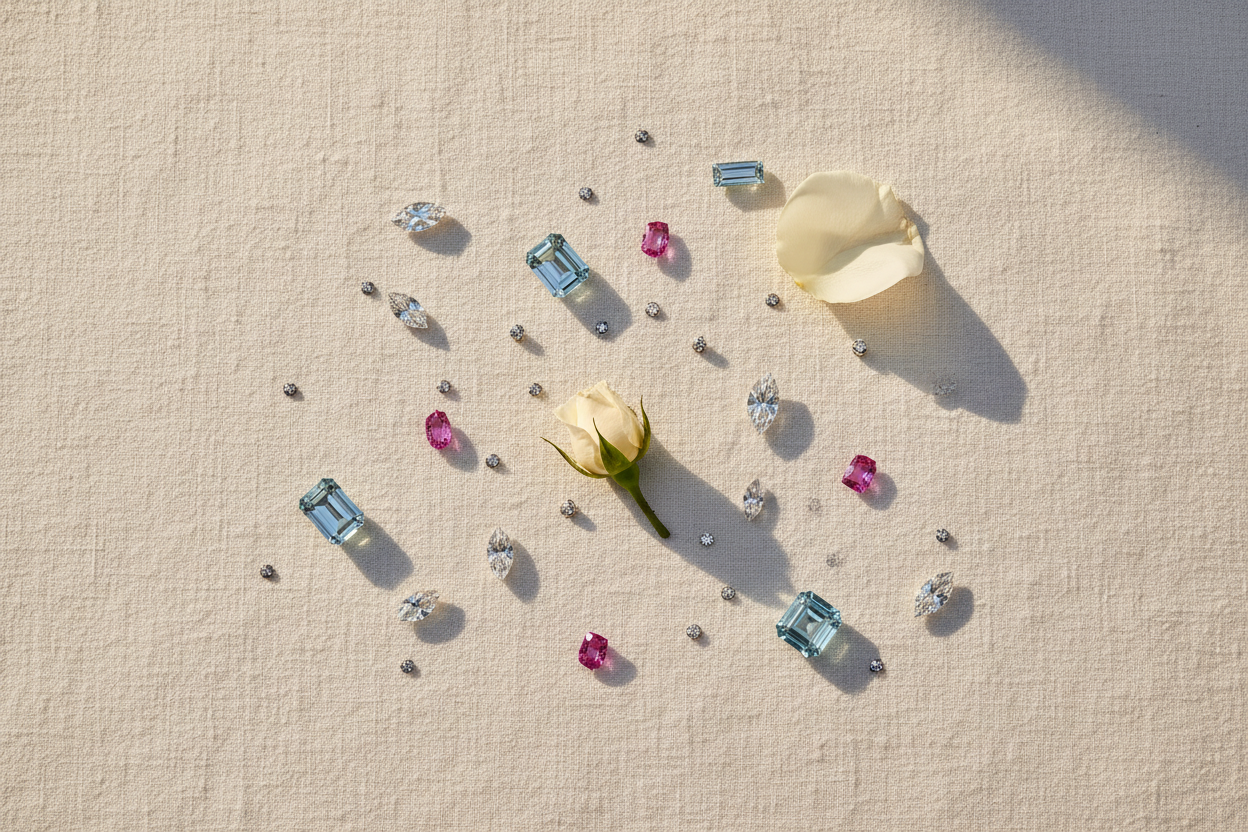 Gemstones linen warm