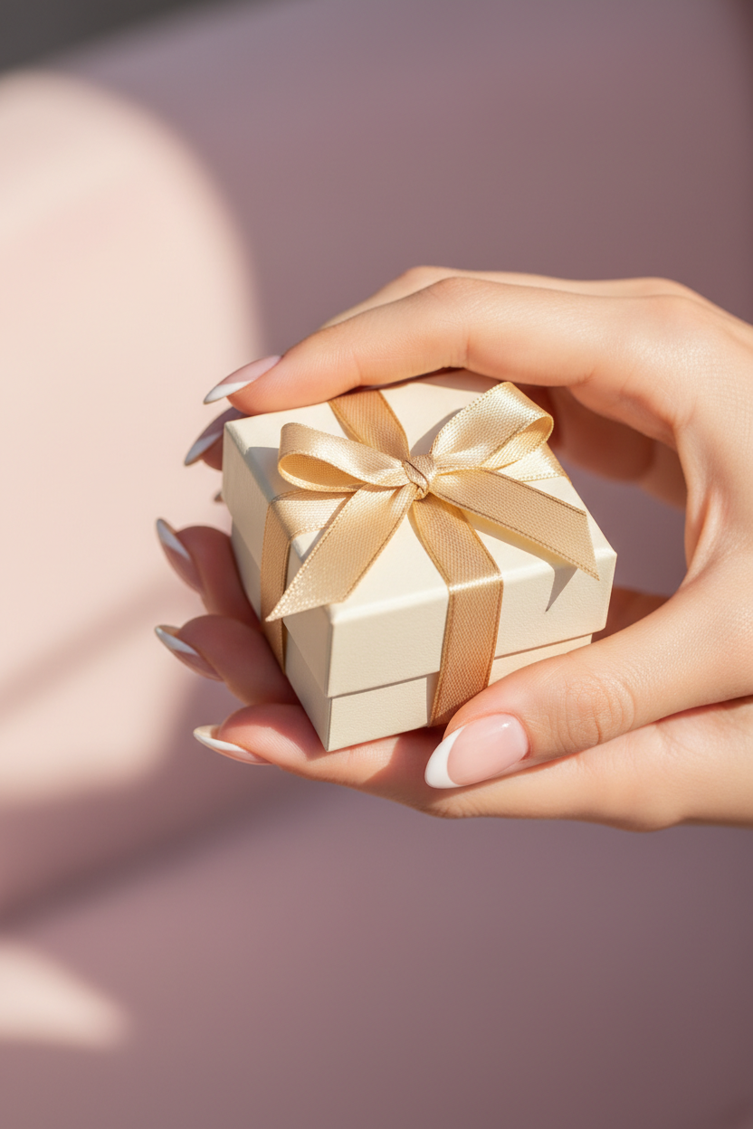Hands holding gift